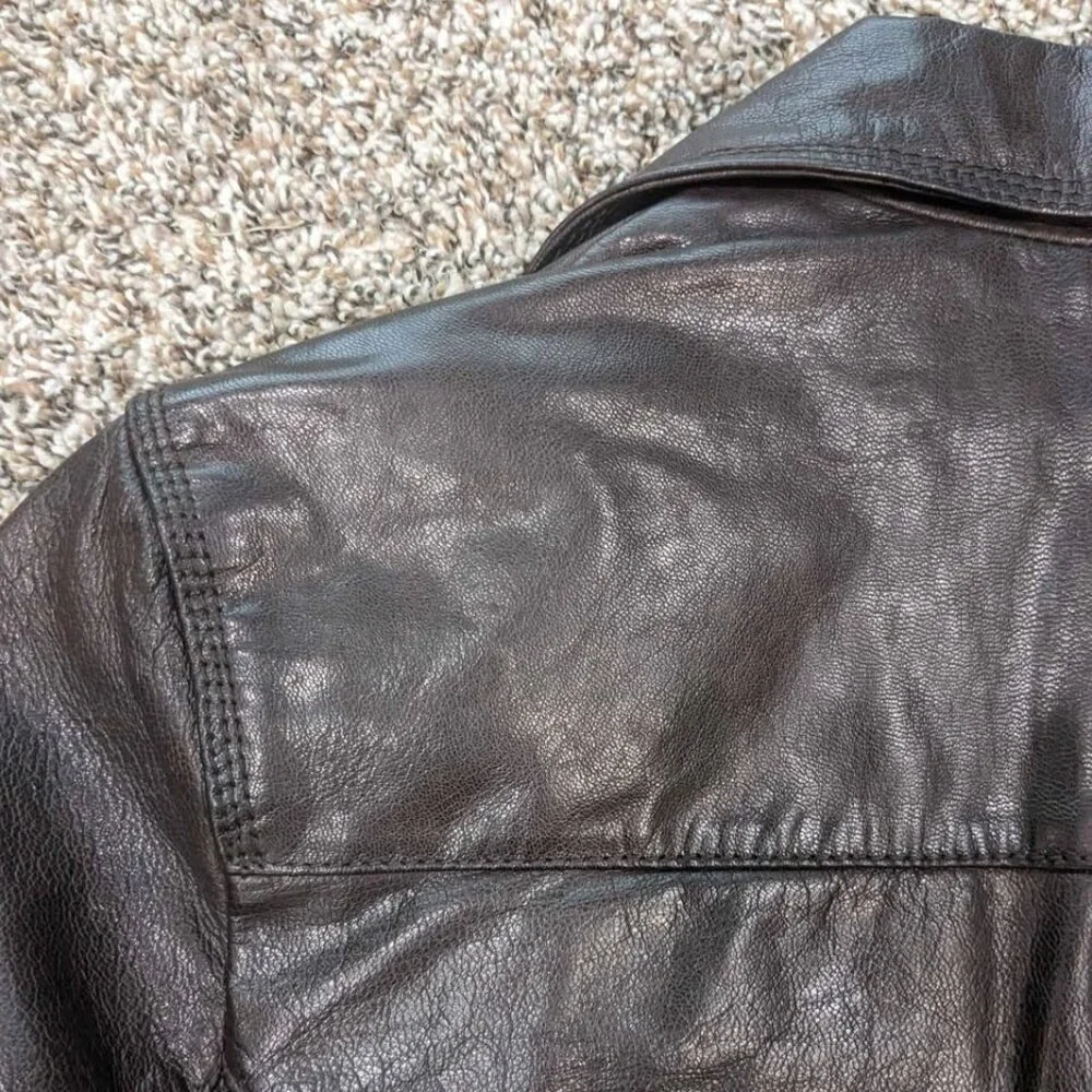 Wilsons Leather Vintage Jacket Size Medium Brown - Picture 7 of 10